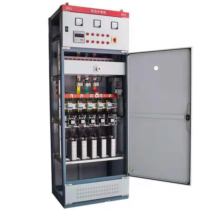 Reference image of an open power factor correction cabinet