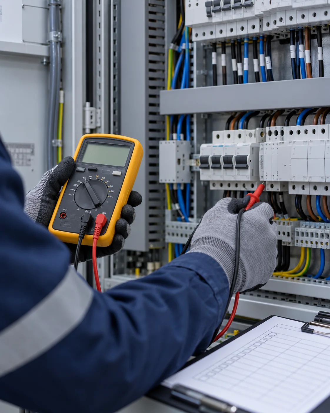 Illustrative image of an electrical inspection